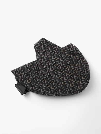 Christian Dior Saddle Bag Black Oblique Canvas