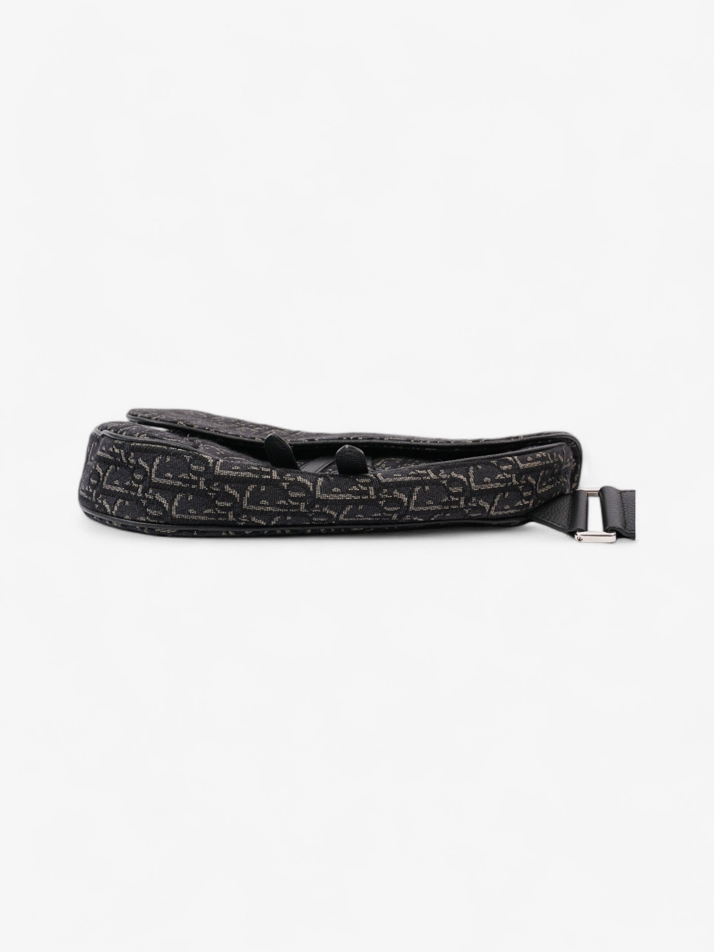 Christian Dior Saddle Bag Black Oblique Canvas