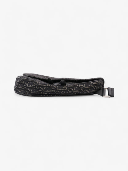 Christian Dior Saddle Bag Black Oblique Canvas