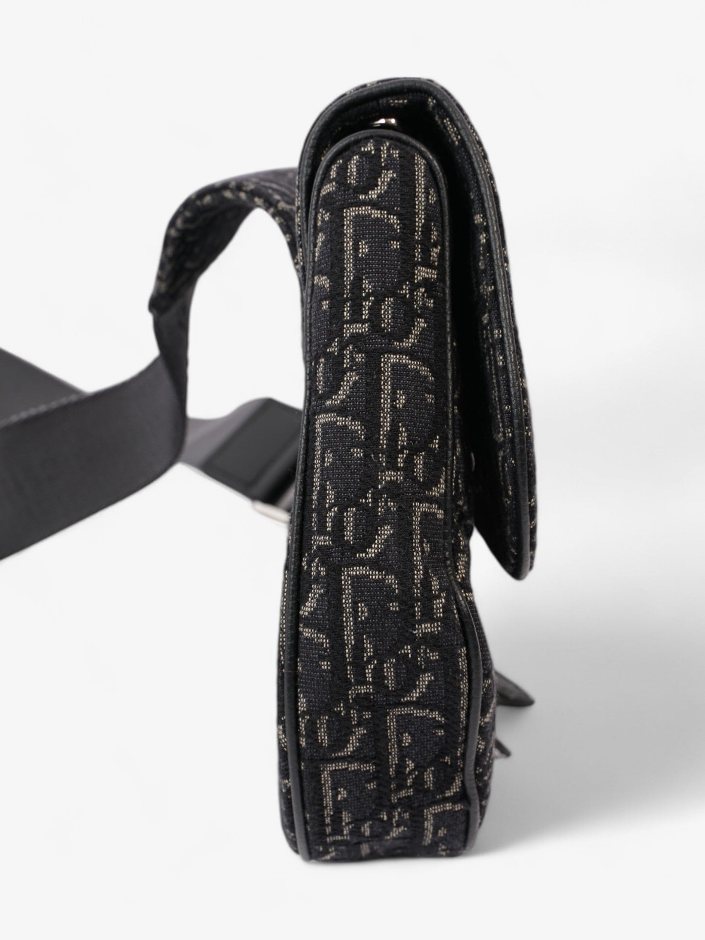 Christian Dior Saddle Bag Black Oblique Canvas