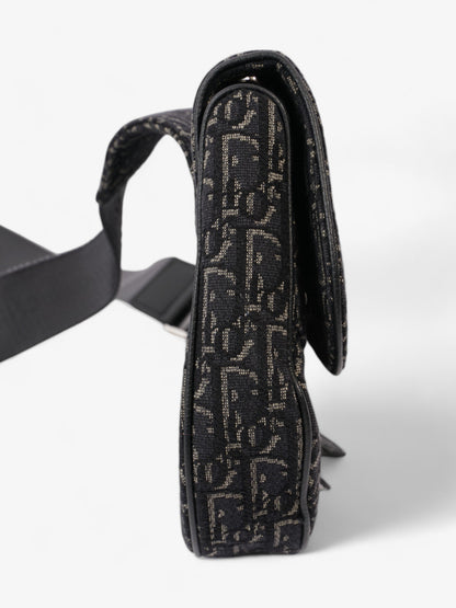 Christian Dior Saddle Bag Black Oblique Canvas