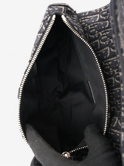 Christian Dior Saddle Bag Black Oblique Canvas