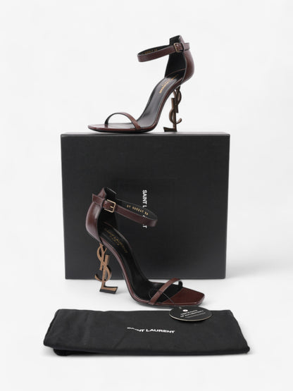 Saint Laurent Opyum 110mm Brown / Gold Leather EU 38 UK 5