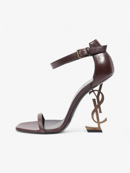 Saint Laurent Opyum 110mm Brown / Gold Leather EU 38 UK 5