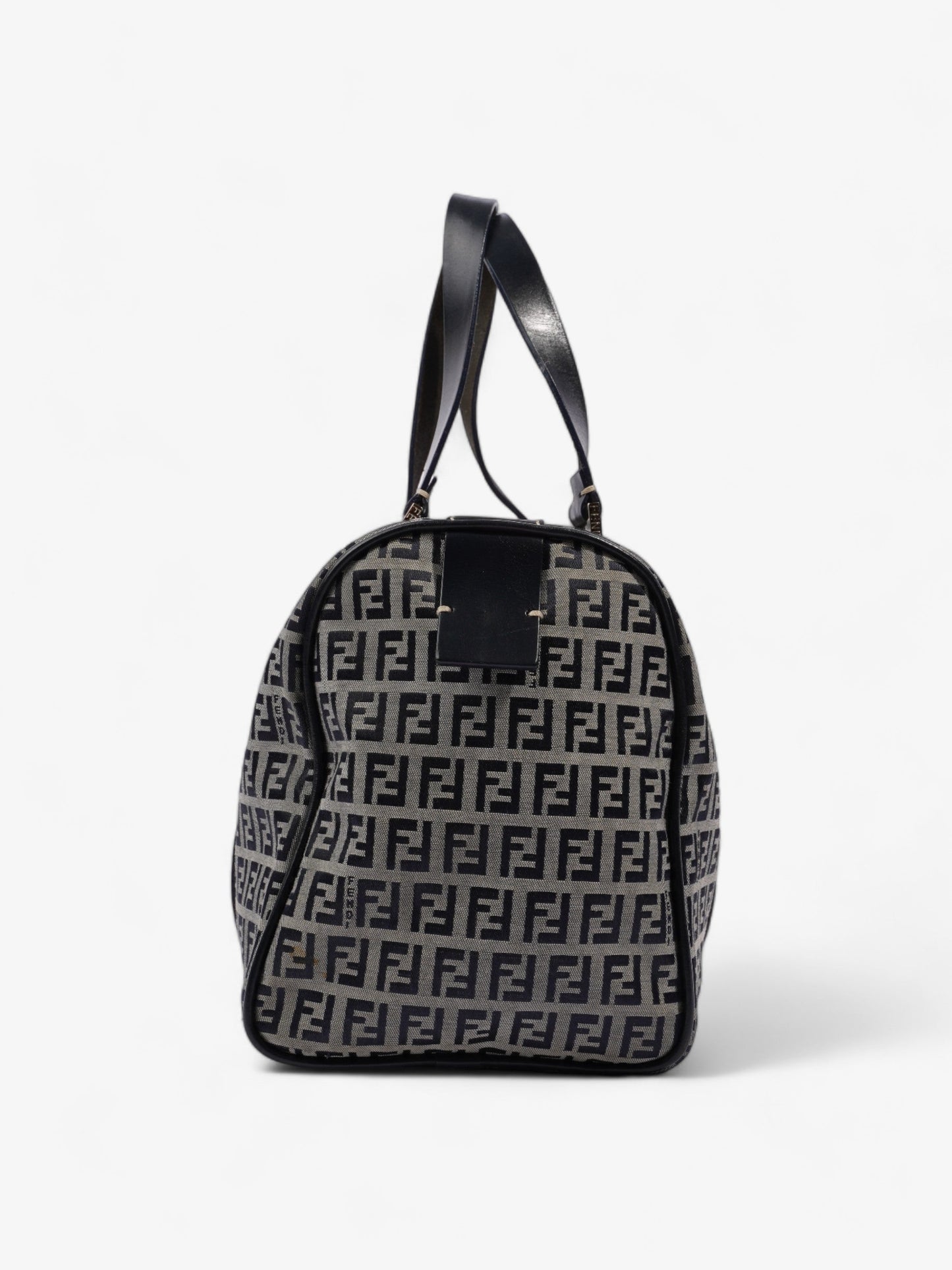 Fendi Vintage Zucchino Boston Navy / Grey Canvas