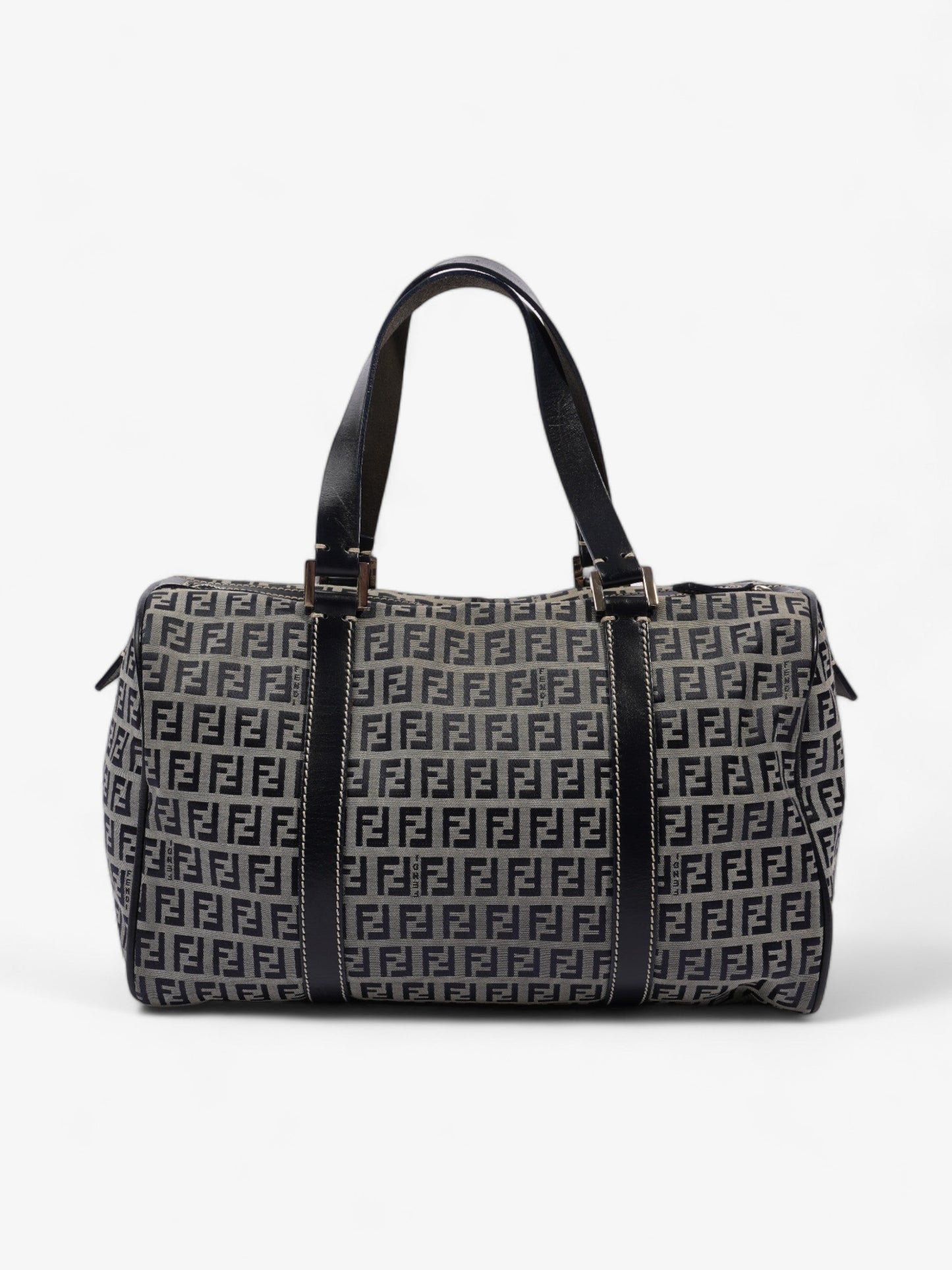 Fendi Vintage Zucchino Boston Navy / Grey Canvas