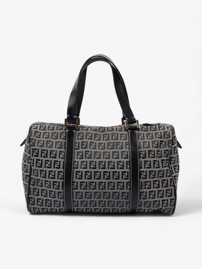 Fendi Vintage Zucchino Boston Navy / Grey Canvas