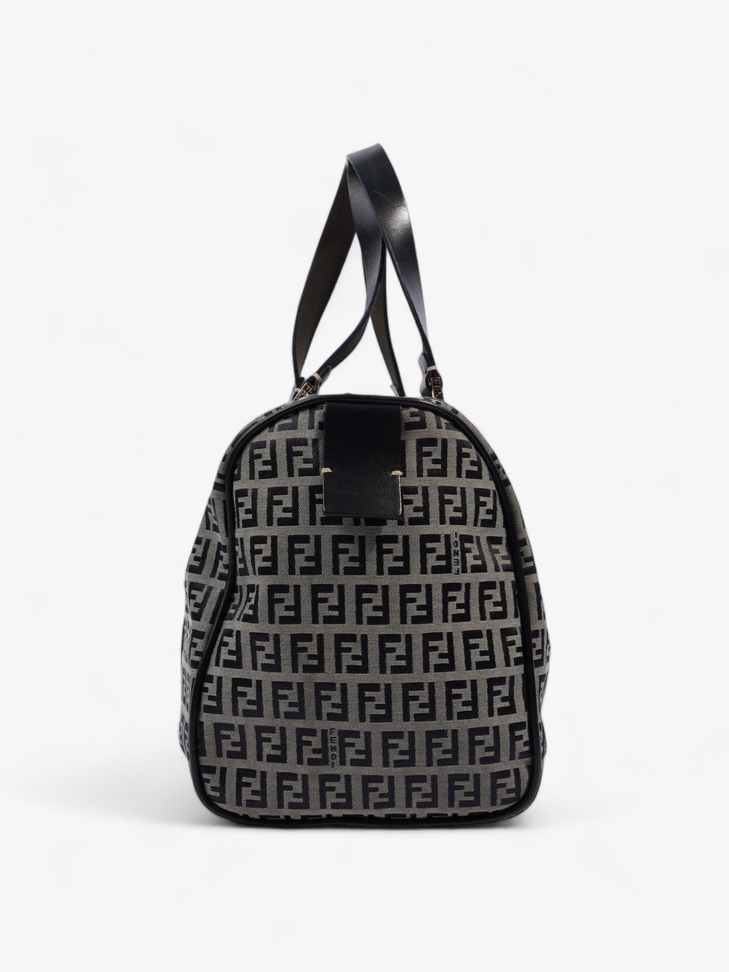 Fendi Vintage Zucchino Boston Navy / Grey Canvas