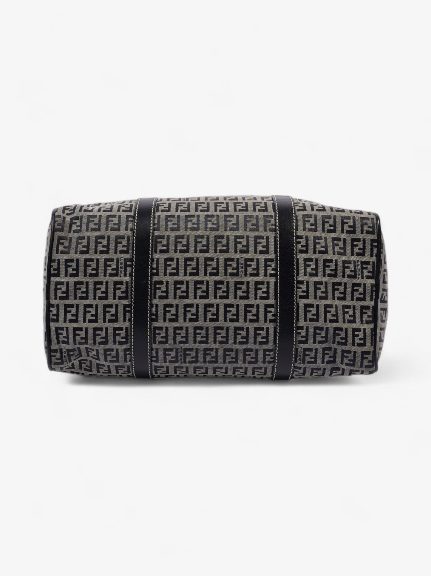 Fendi Vintage Zucchino Boston Navy / Grey Canvas
