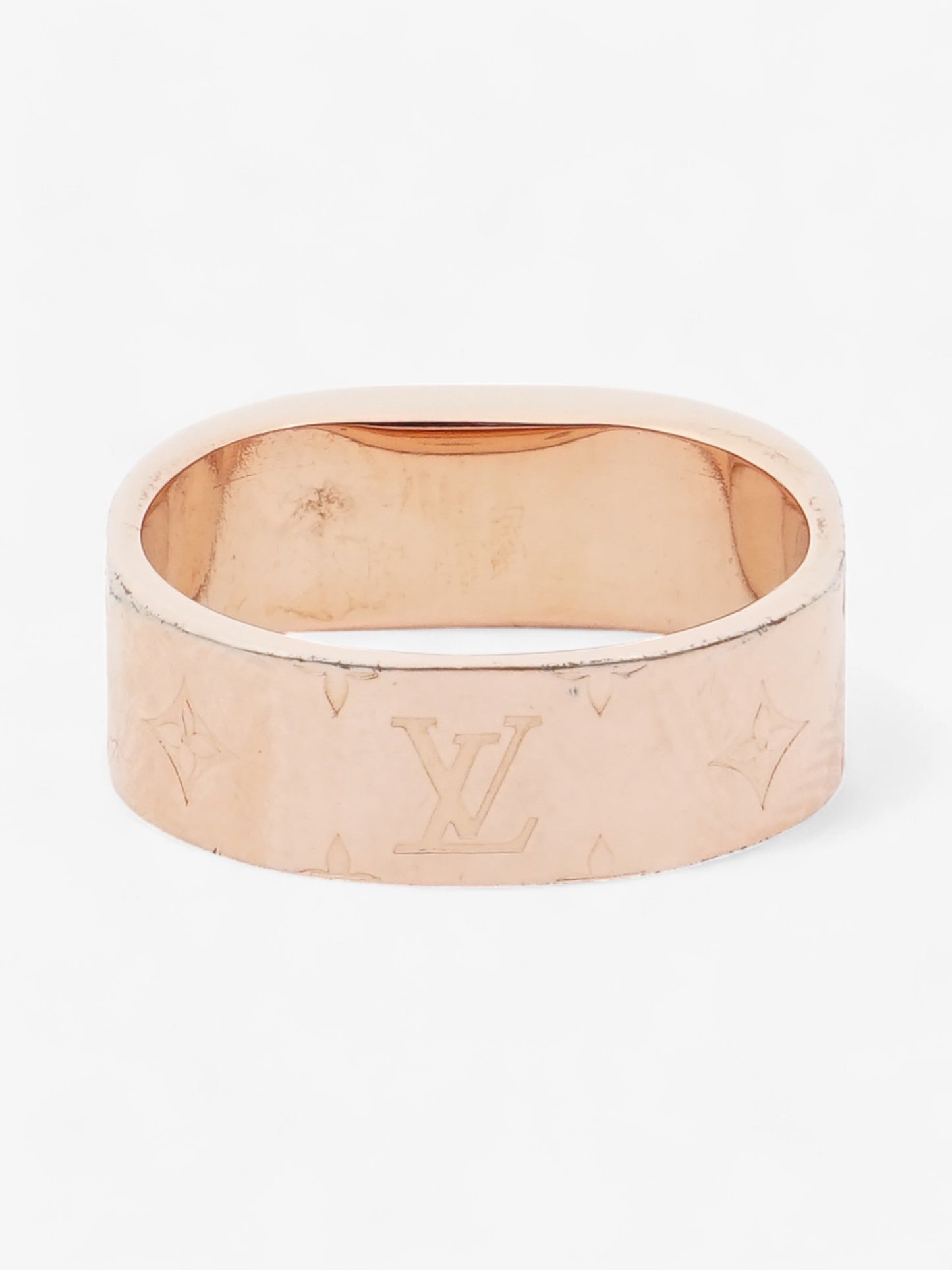 Louis Vuitton Nanogram Ring Rose Gold / Silver Base Metal Small (Circumference - 52mm)