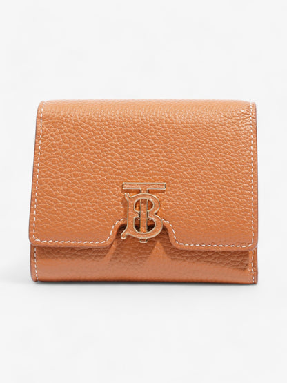 Burberry Compact Wallet Warm Russet Brown Leather