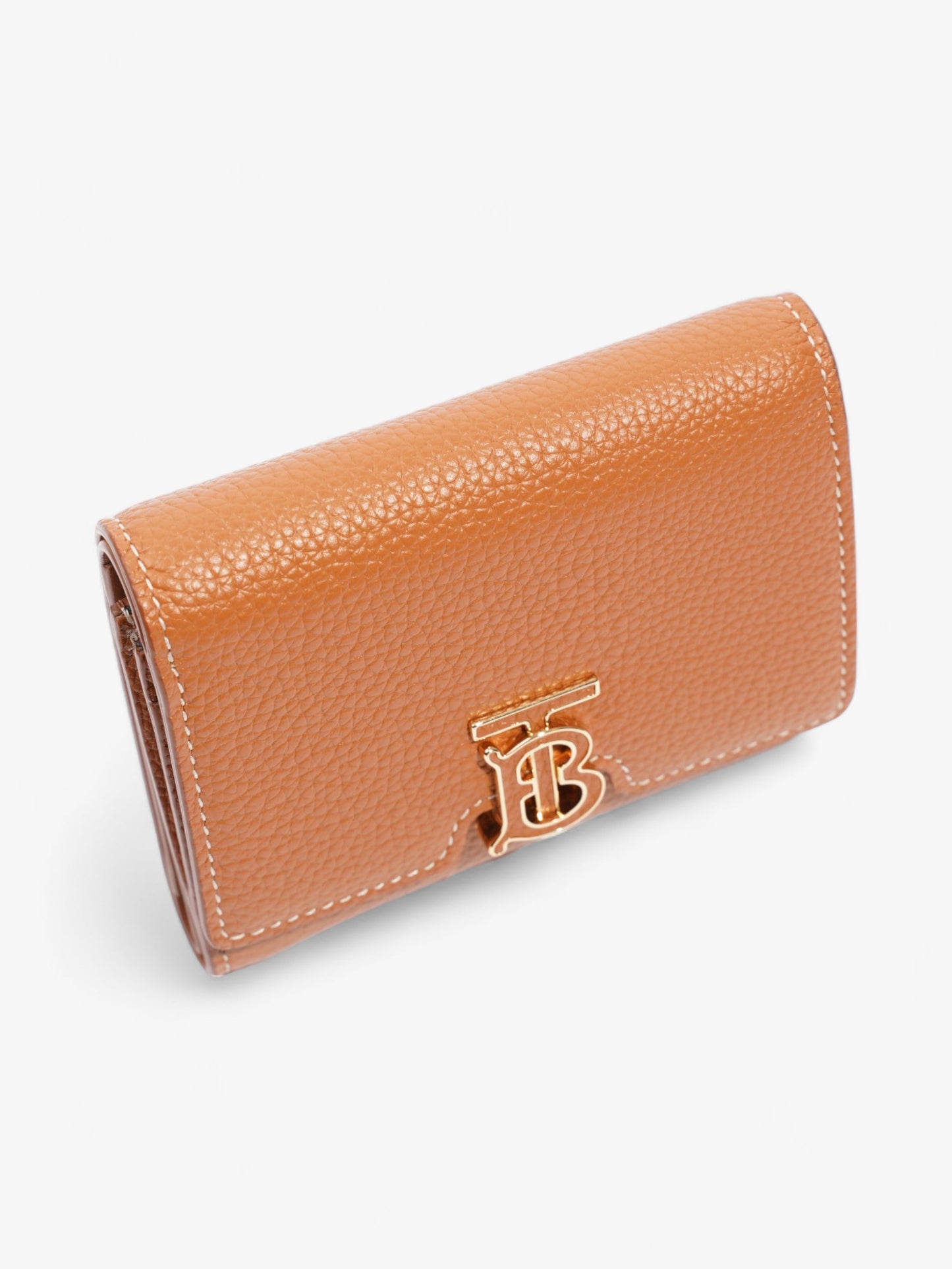 Burberry Compact Wallet Warm Russet Brown Leather