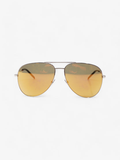 Saint Laurent Classic 11 Aviator Sunglasses Silver / Yellow Lends Base Metal 145mm