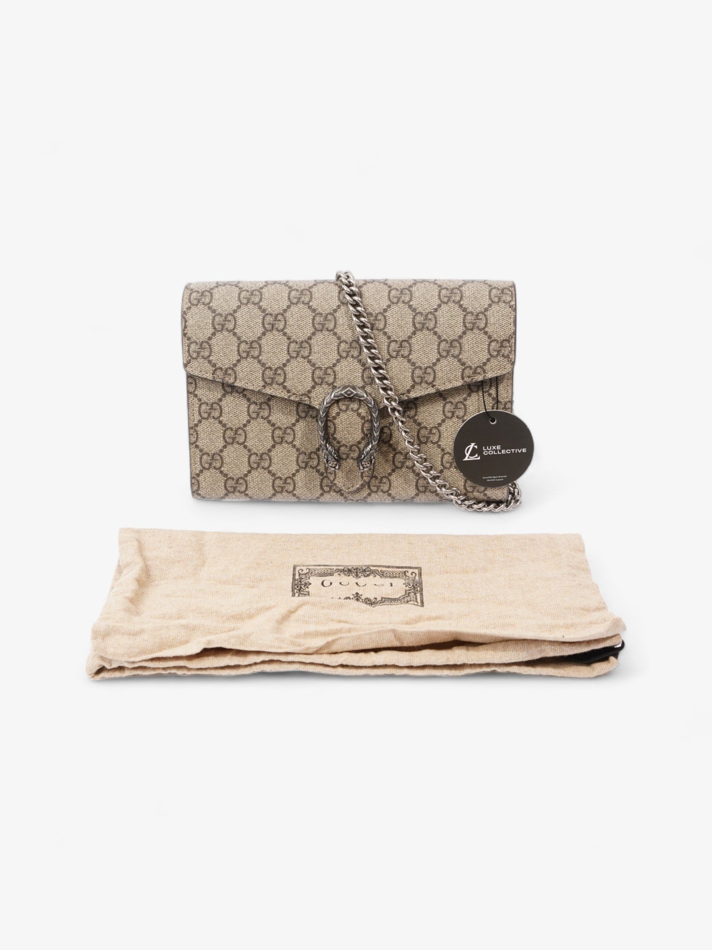 Gucci Dionysus Chain Wallet GG Supreme Coated Canvas
