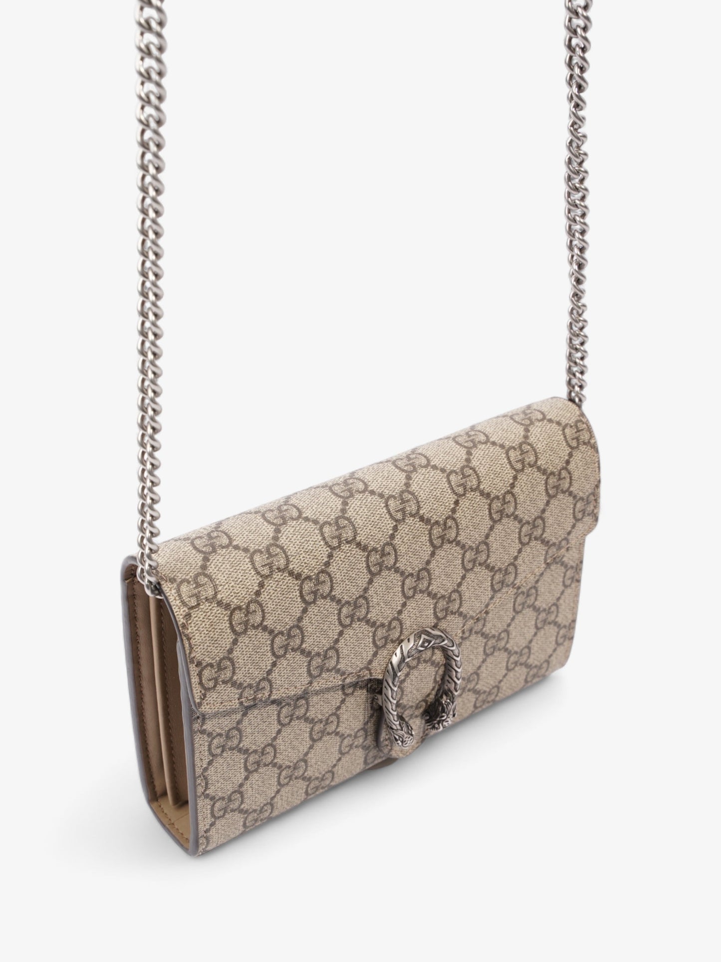 Gucci Dionysus Chain Wallet GG Supreme Coated Canvas