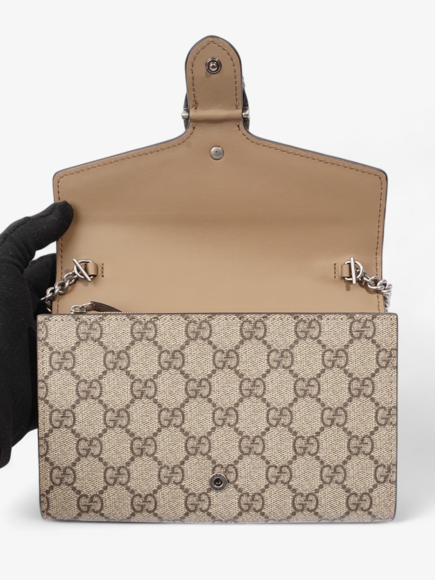 Gucci Dionysus Chain Wallet GG Supreme Coated Canvas