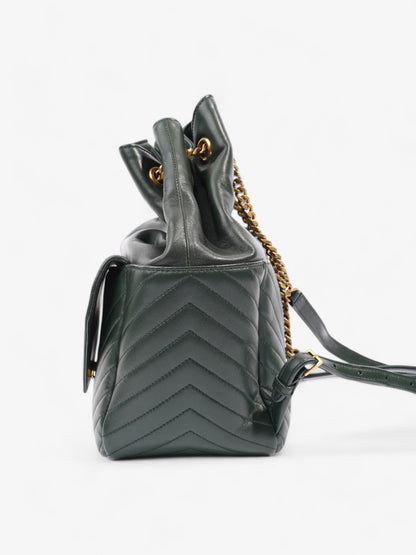 Saint Laurent Joe Monogram Backpack Dark Green Matelasse Leather