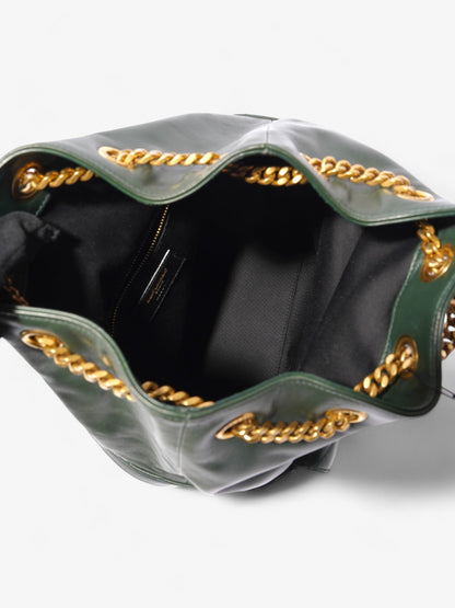 Saint Laurent Joe Monogram Backpack Dark Green Matelasse Leather