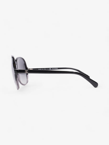 Chanel Oversized Round Sunglasses Black Acetate 140mm