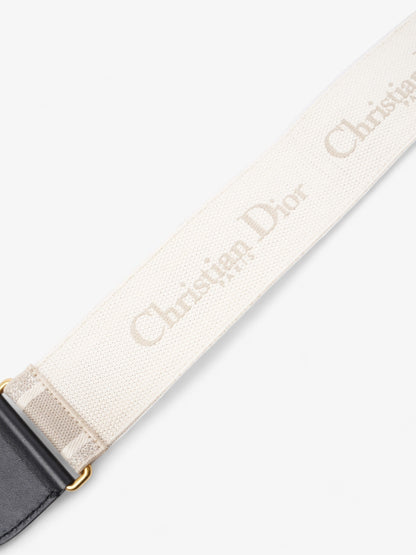 Christian Dior CD Belt Beige / Black Canvas 75cm / UK 8