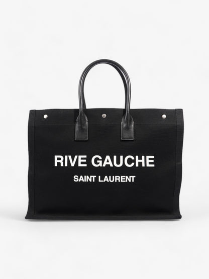 Saint Laurent Rive Gauche Tote Black Canvas Large