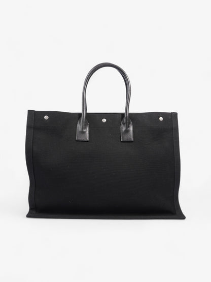 Saint Laurent Rive Gauche Tote Black Canvas Large