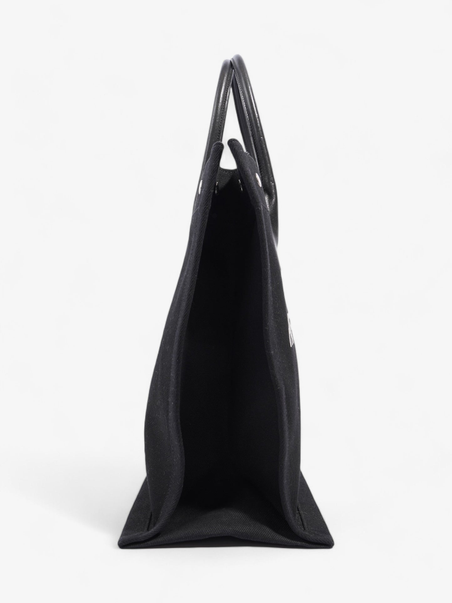 Saint Laurent Rive Gauche Tote Black Canvas Large