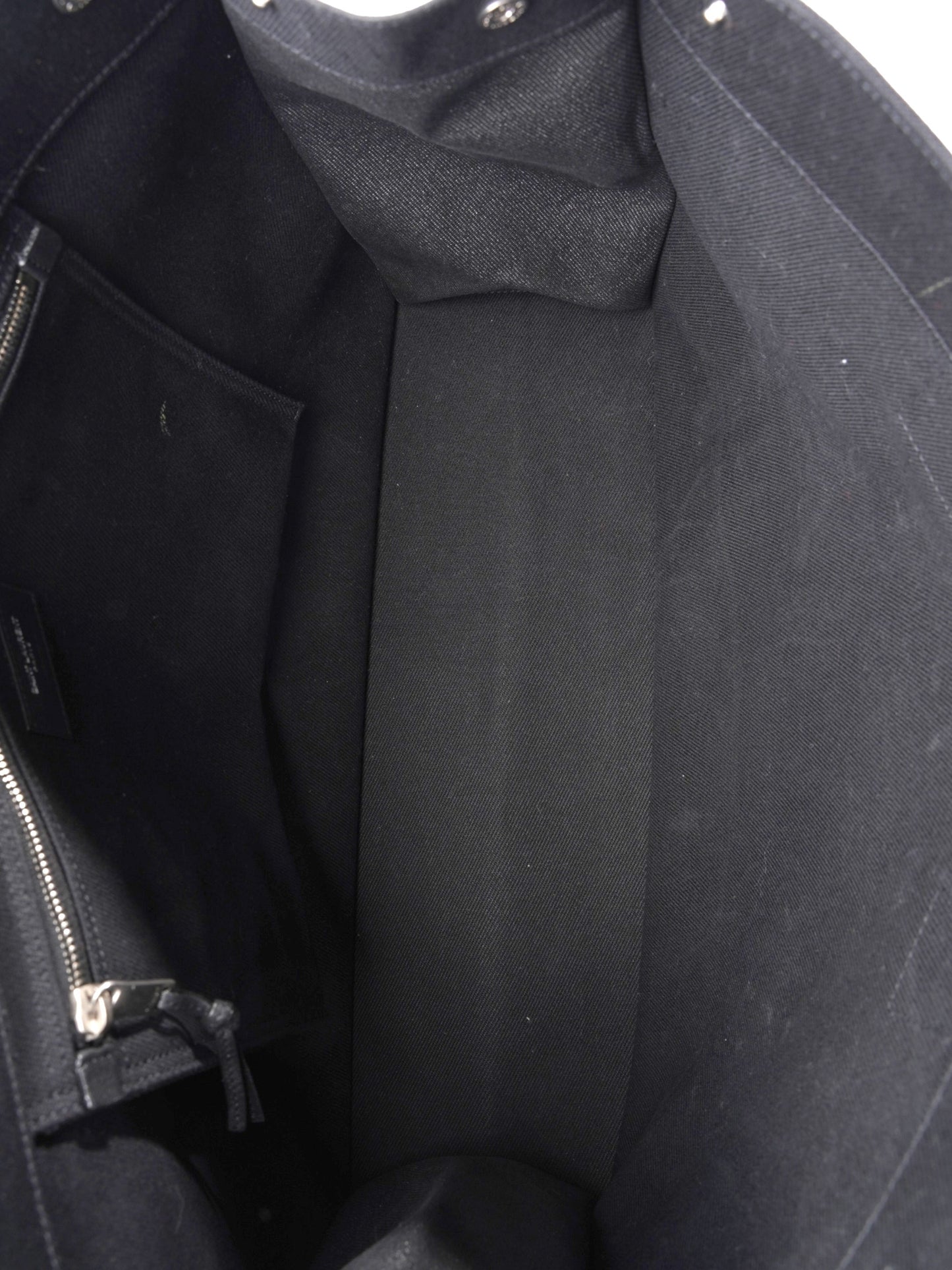 Saint Laurent Rive Gauche Tote Black Canvas Large