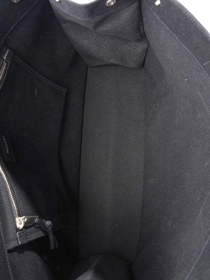 Saint Laurent Rive Gauche Tote Black Canvas Large