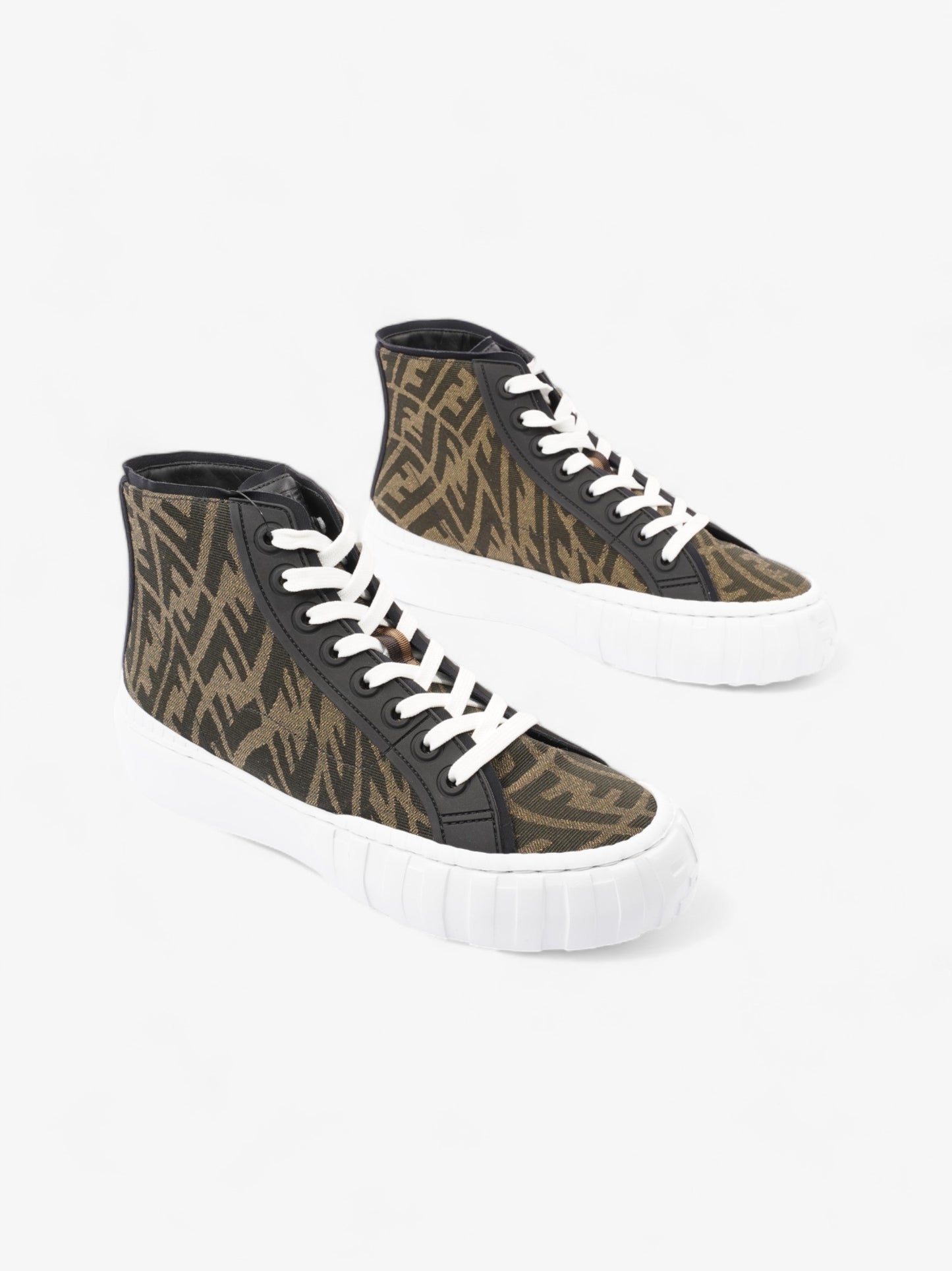 Fendi FF Vertigo High Top Monogram Suede EU 41 UK 7