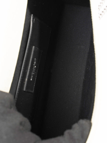 Saint Laurent Kate Tassel Bag White Embossed Leather Medium