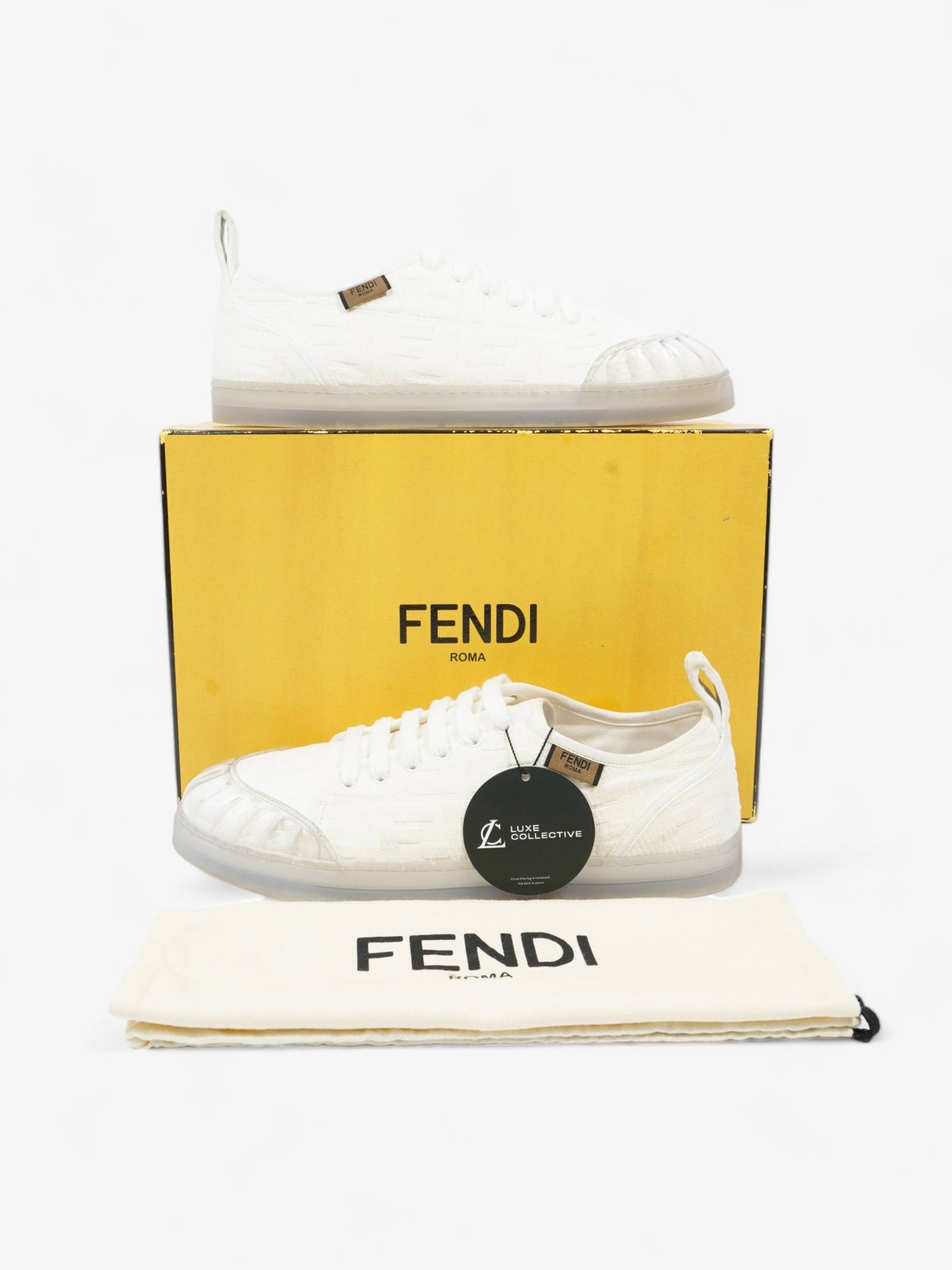 Fendi Fendi FF Sneakers White Canvas EU 40 UK 7
