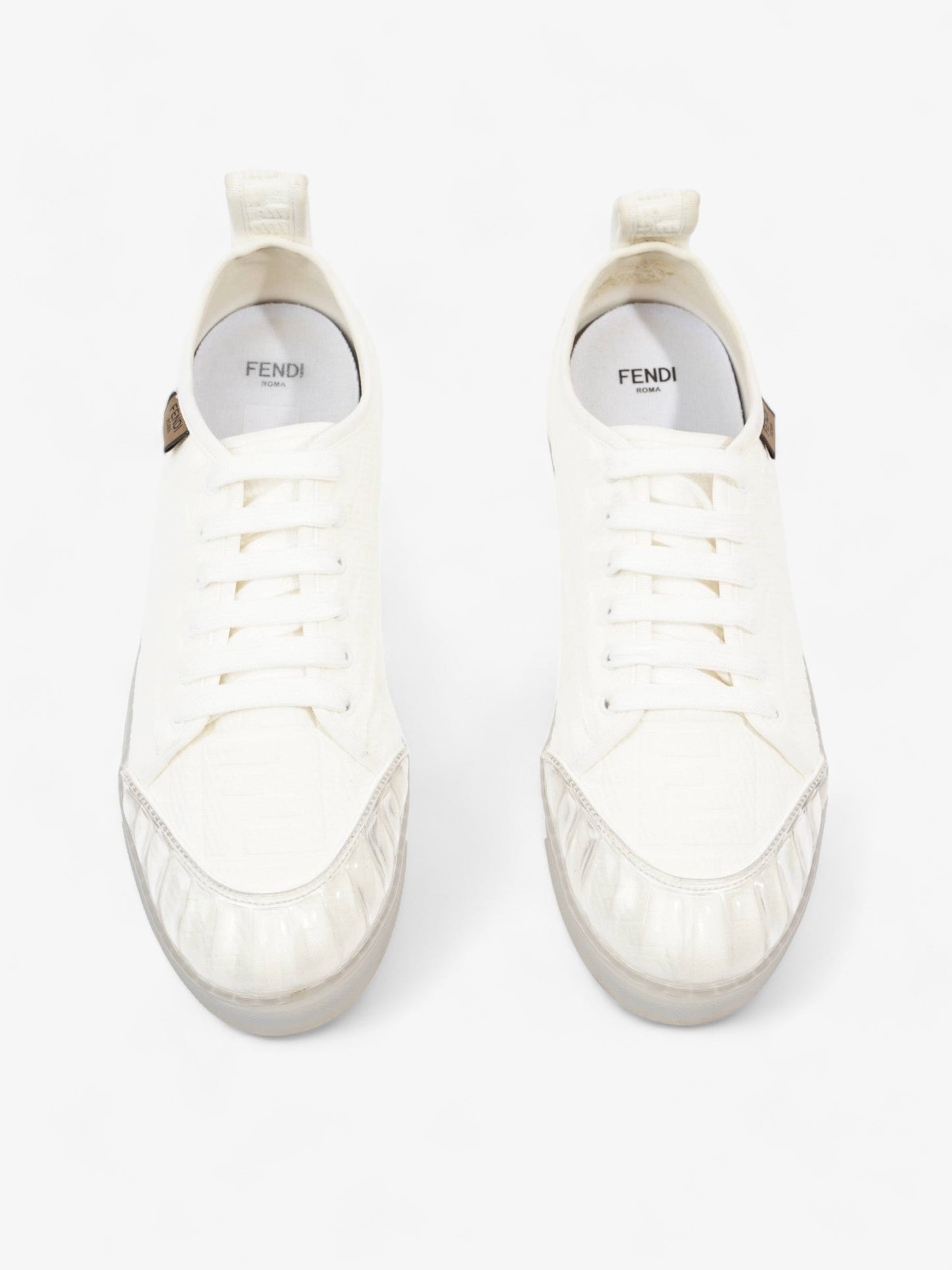 Fendi Fendi FF Sneakers White Canvas EU 40 UK 7