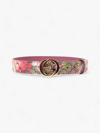Gucci Interlocking G Belt Bloom Monogram Canvas 80cm / 32"
