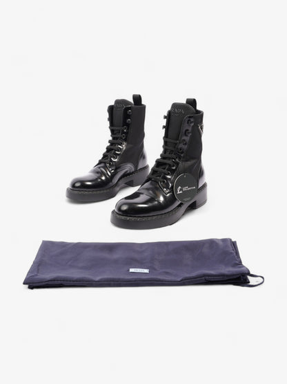 Prada Brushed-leather and Re-Nylon Boots Black Re Nylon EU 38 UK 5