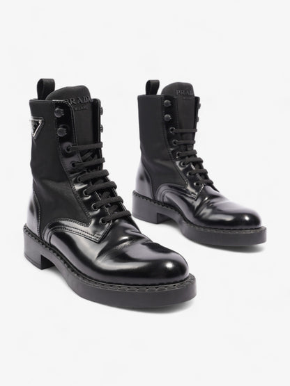 Prada Brushed-leather and Re-Nylon Boots Black Re Nylon EU 38 UK 5