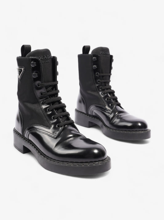 Prada Brushed-leather and Re-Nylon Boots Black Re Nylon EU 38 UK 5