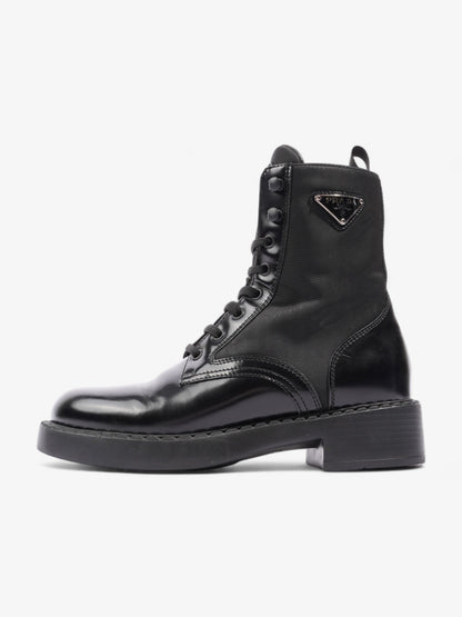 Prada Brushed-leather and Re-Nylon Boots Black Re Nylon EU 38 UK 5