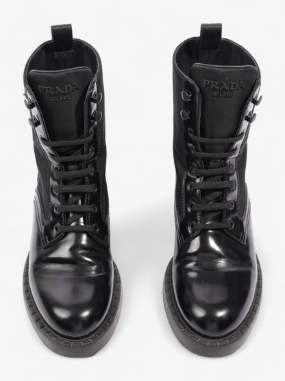 Prada Brushed-leather and Re-Nylon Boots Black Re Nylon EU 38 UK 5