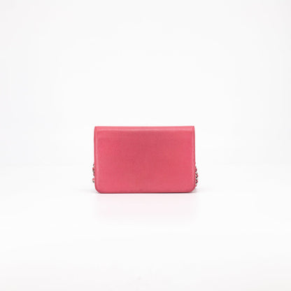 Chanel Caviar Coco Wallet On Chain Pink