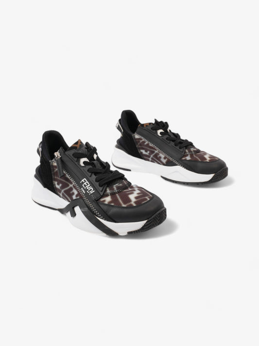 Fendi Flow Sneakers Black / White Canvas EU 38 UK 5