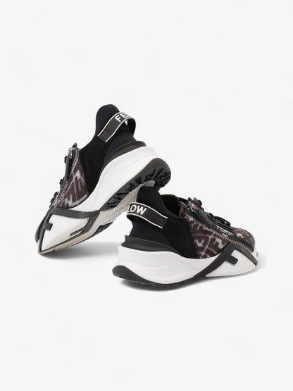 Fendi Flow Sneakers Black / White Canvas EU 38 UK 5