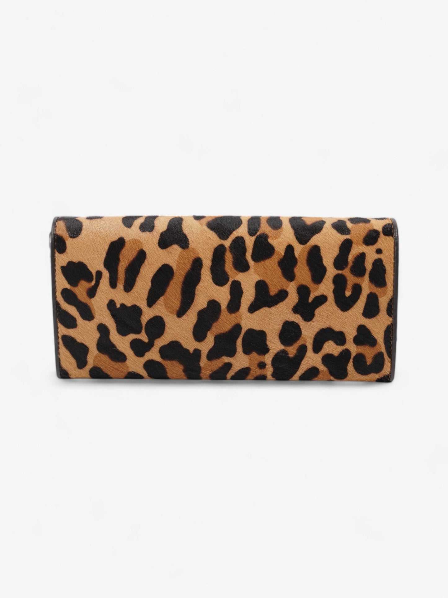 Prada Wallet On Chain Leopard Print / Dark Brown Calf Hair