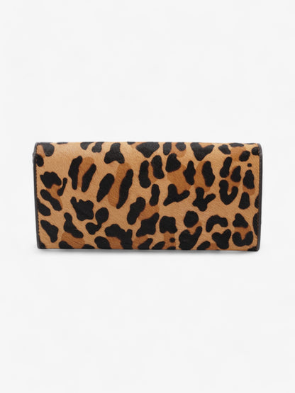 Prada Wallet On Chain Leopard Print / Dark Brown Calf Hair