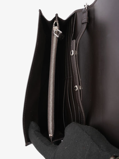 Prada Wallet On Chain Leopard Print / Dark Brown Calf Hair