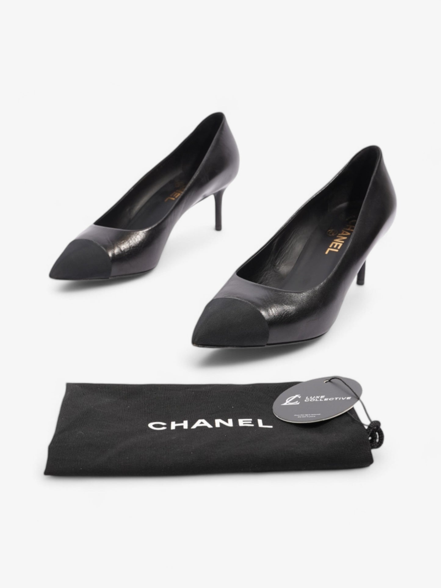 Chanel Pointed Heel 65mm Black Leather EU 41 UK 8