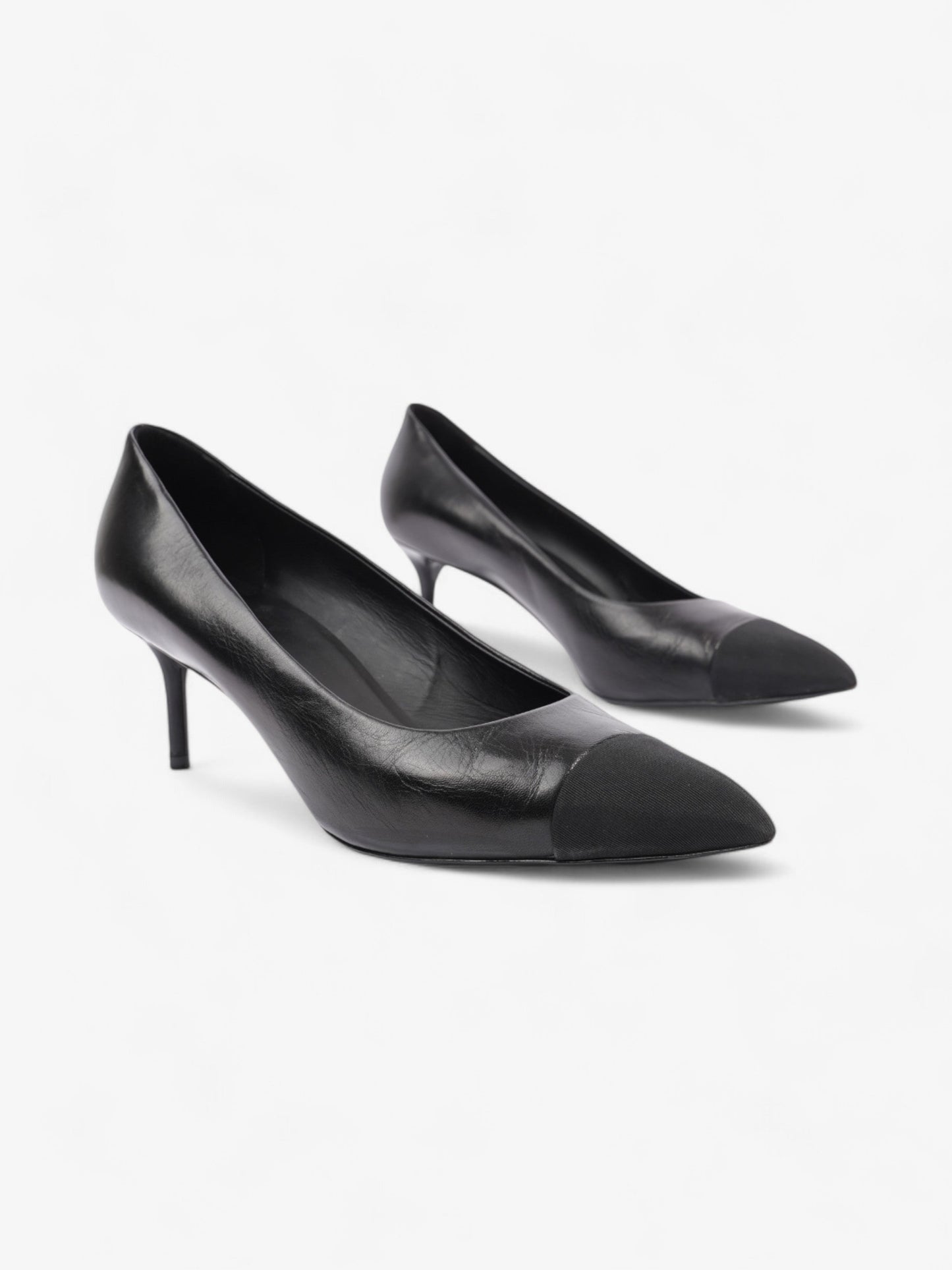 Chanel Pointed Heel 65mm Black Leather EU 41 UK 8