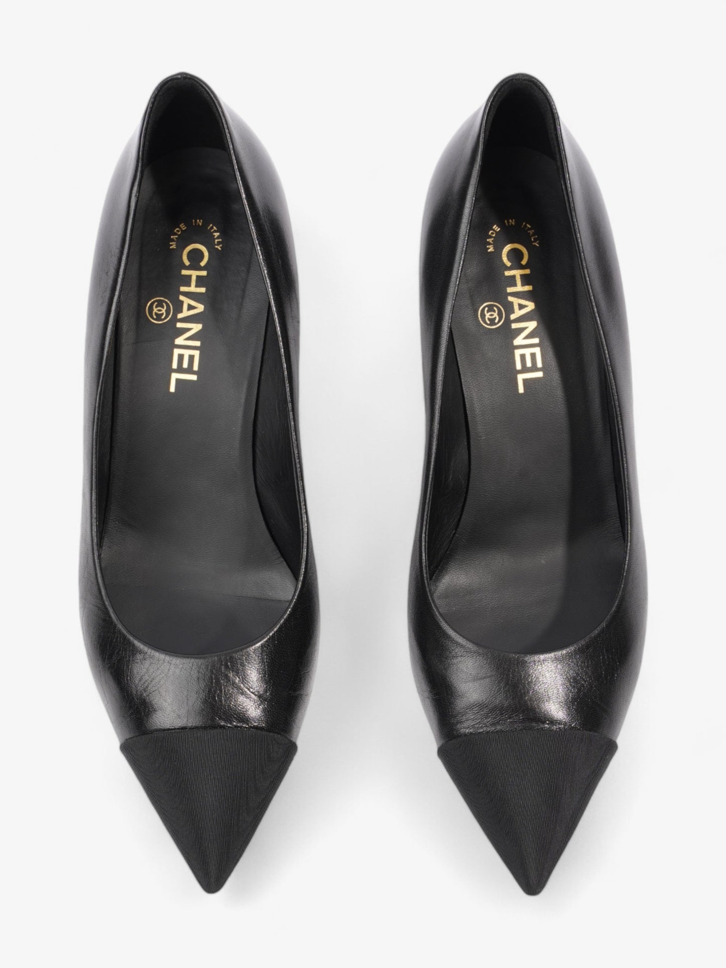 Chanel Pointed Heel 65mm Black Leather EU 41 UK 8