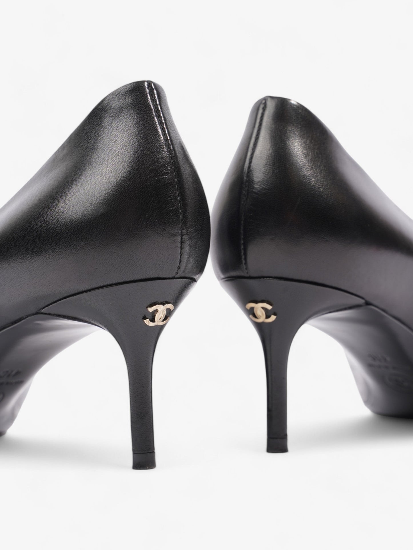 Chanel Pointed Heel 65mm Black Leather EU 41 UK 8