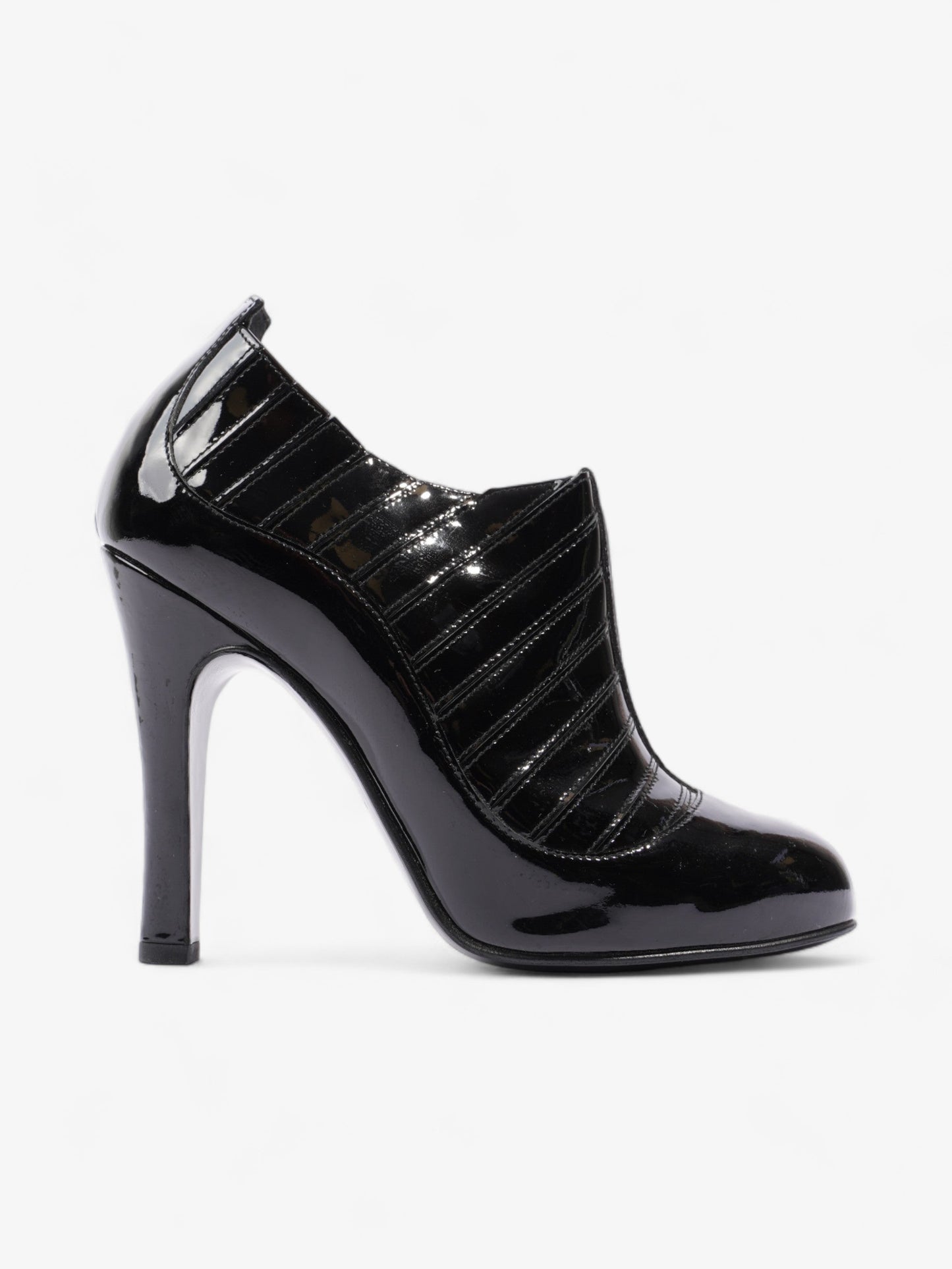 Chanel Patent Leather Ankle Boots 100 Black Patent Leather EU 38 UK 5